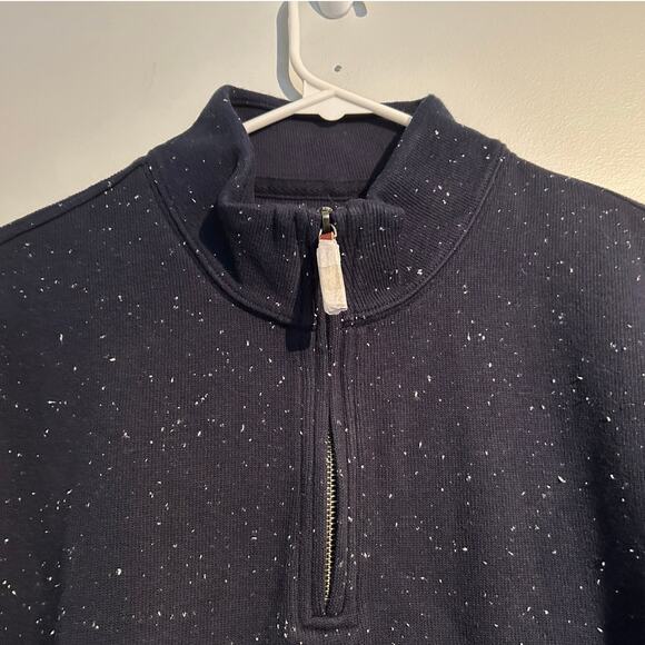 NWOT Lands’ End Big Bedford Rib Quarter-Zip Pullover – Navy – Men’s Medium - Picture 3 of 6